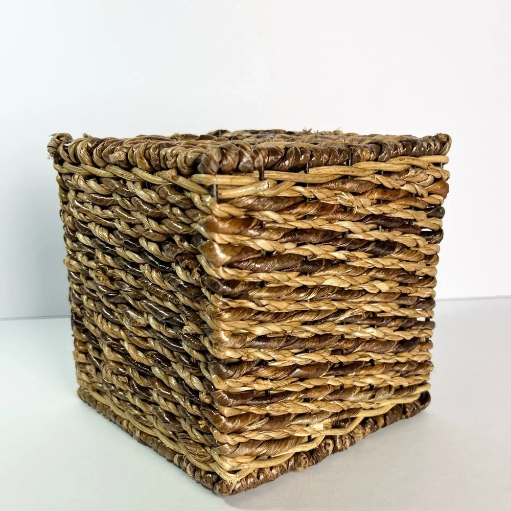 Boho‎ tissue box cover Basket woven